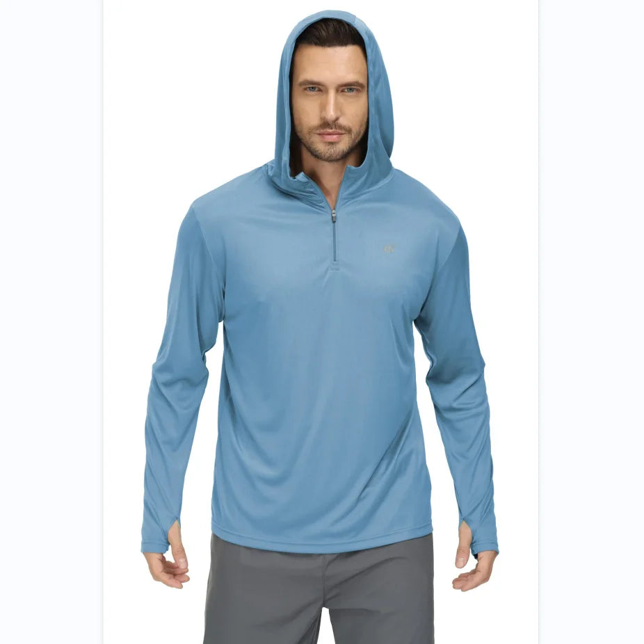 Quick-Dry Rash Guard UPF 50+ Long Sleeve Hoodie