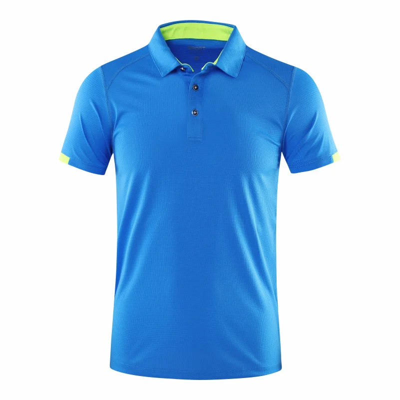 Discover unmatched outdoor comfort with Ten Essentials Custom Quick-Dry Polo Shirt. This bright blue unisex teamwear features moisture-wicking polyester, short sleeves, a three-button collar, and neon green accents—perfect for any adventure!.