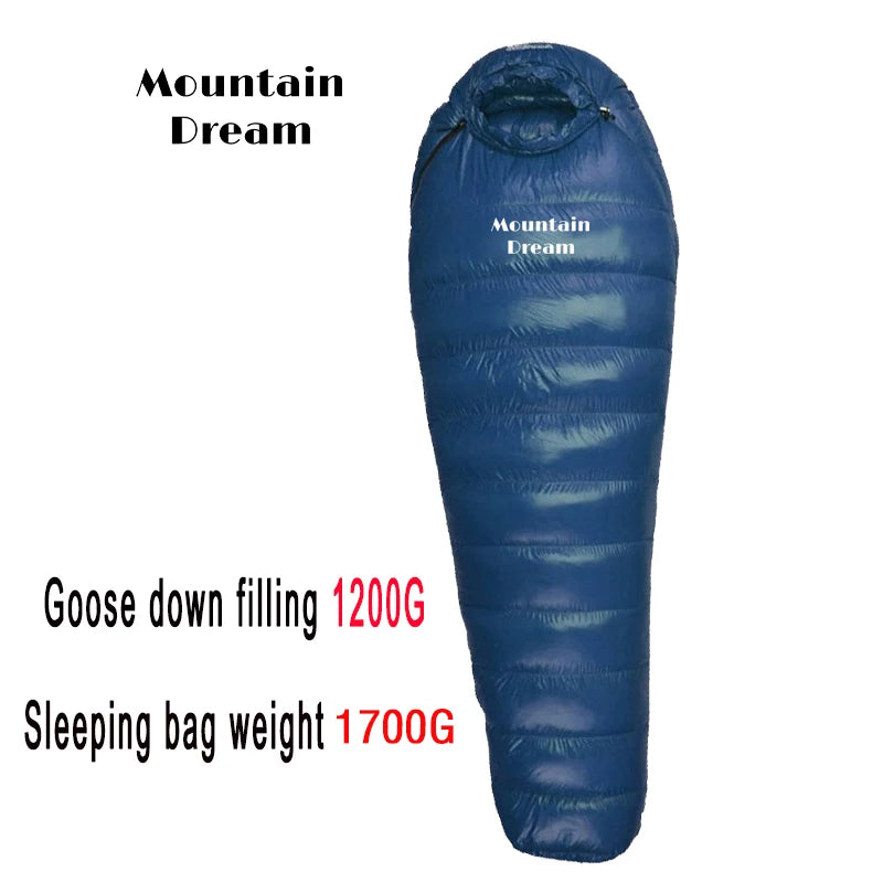 White Goose Down Winter Sleeping Bag – Mummy Style