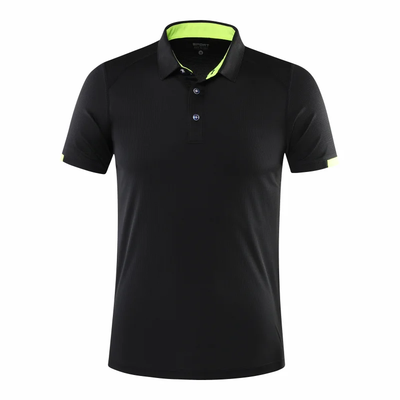 Introducing the Ten Essentials Custom Quick-Dry Polo Shirt, perfect for sports enthusiasts. This unisex shirt is crafted from moisture-wicking polyester with a modern black design, neon green inside collar and sleeve accents, and a three-button placket—ideal for style and performance in the outdoors.