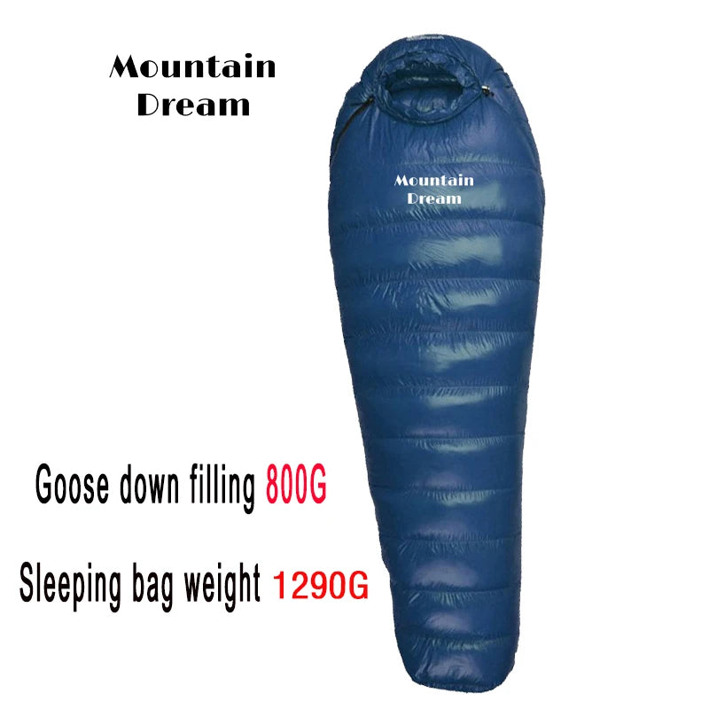 White Goose Down Winter Sleeping Bag – Mummy Style