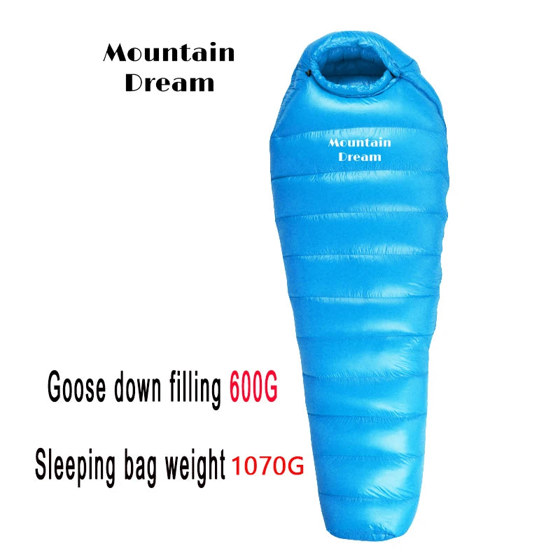 White Goose Down Winter Sleeping Bag – Mummy Style
